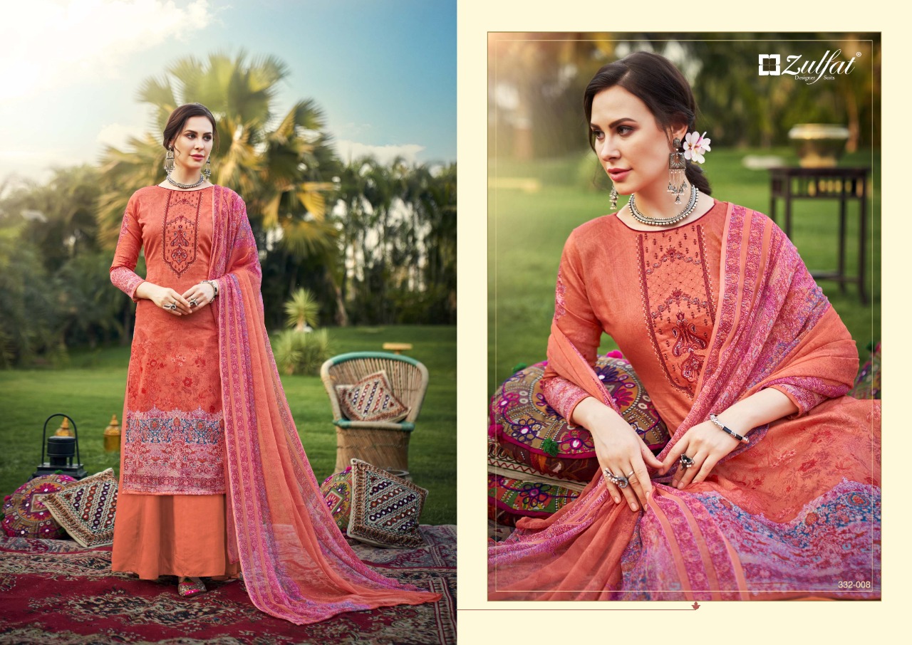 Zulfat Presents Hasrat Summer Dress  Pure Cotton Dress Material