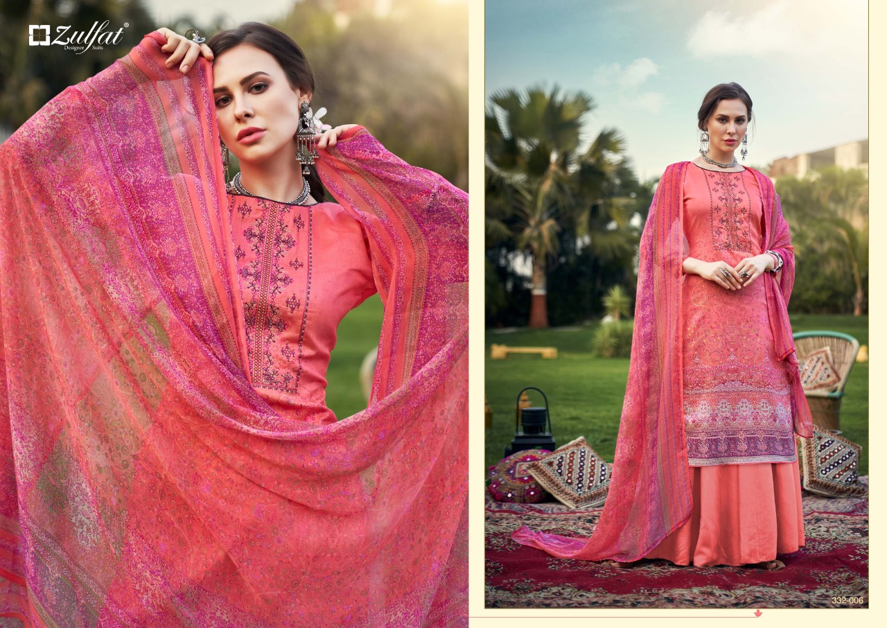 Zulfat Presents Hasrat Summer Dress  Pure Cotton Dress Material