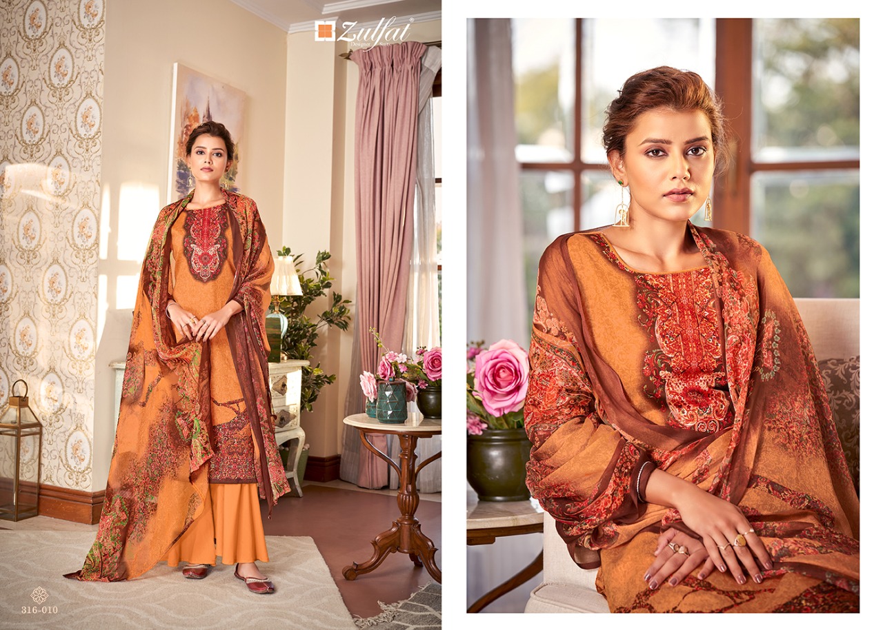 Zulfat  Presents  Antara Designer Dress Material