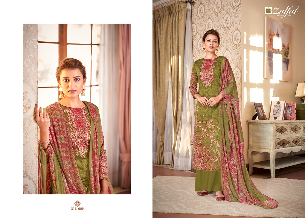 Zulfat  Presents  Antara Designer Dress Material
