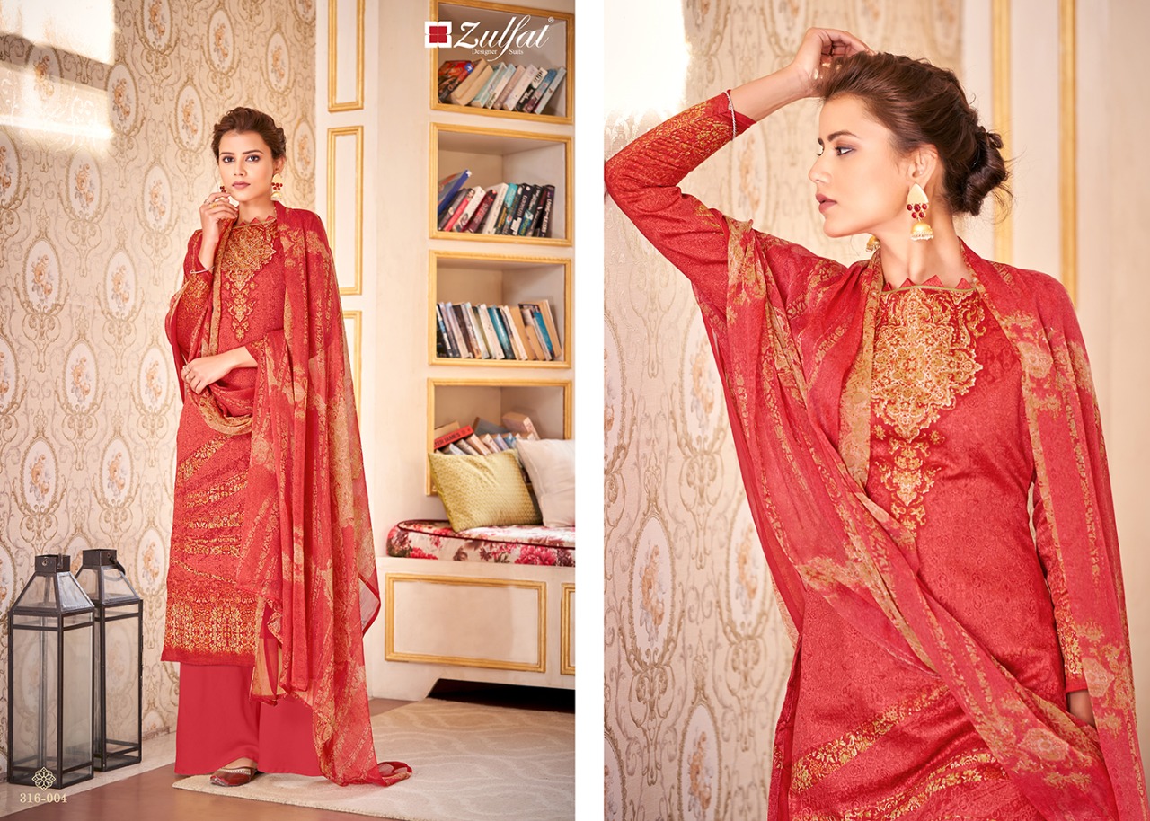 Zulfat  Presents  Antara Designer Dress Material