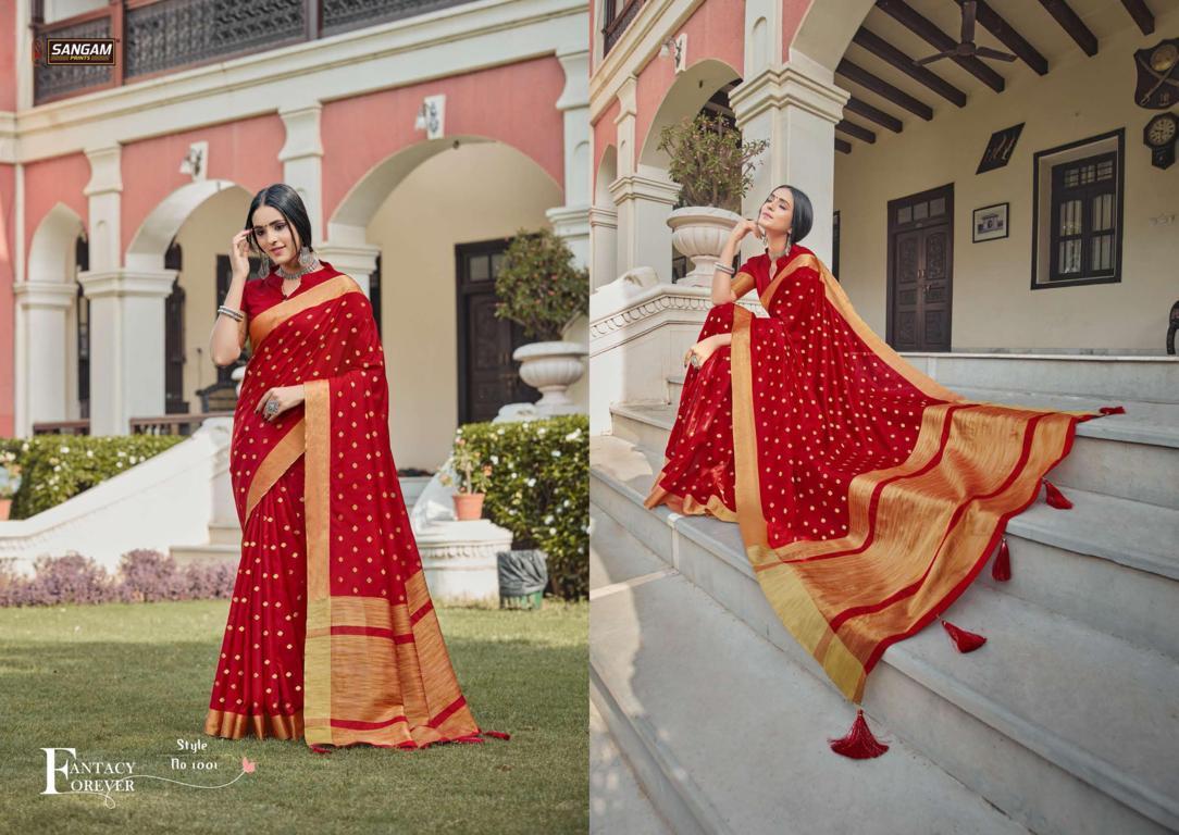 Sangam Presents Tara Sitara Vol-3 Handloom Silk Saree With Zari Weaving