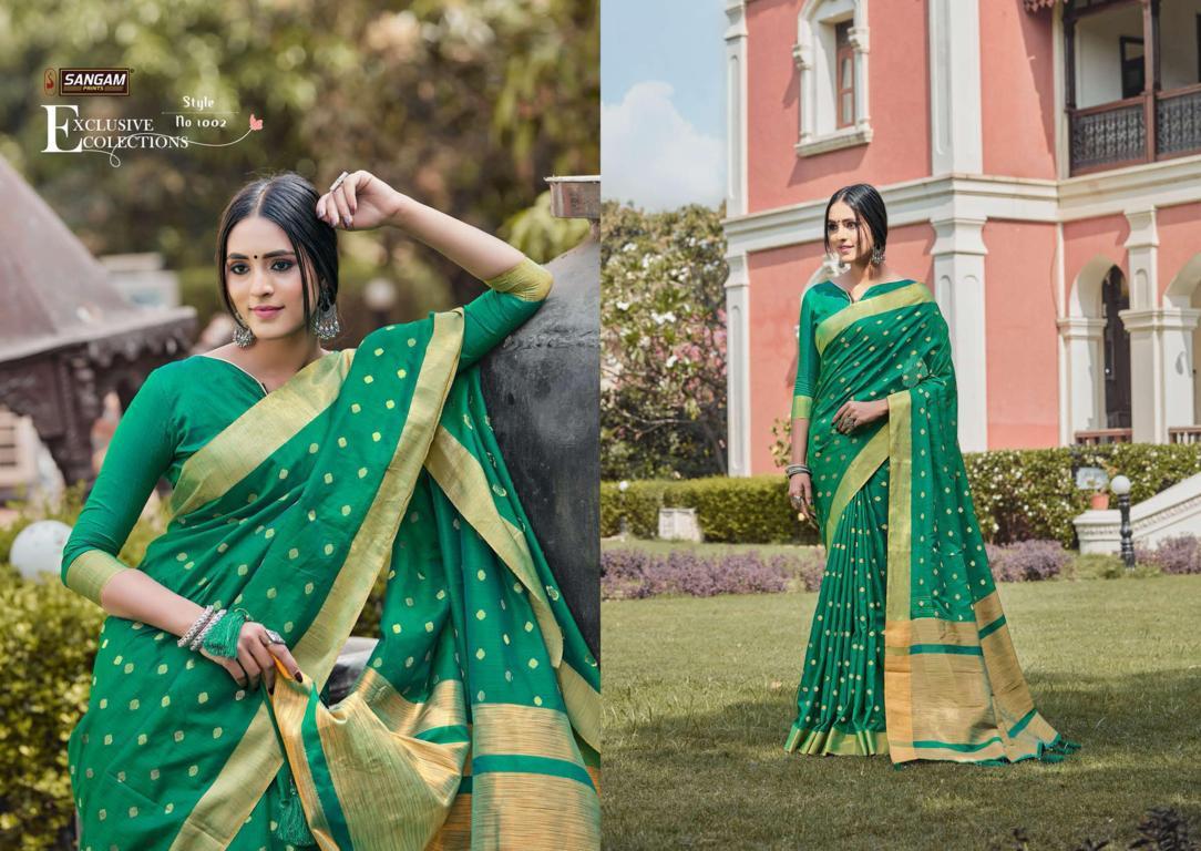Sangam Presents Tara Sitara Vol-3 Handloom Silk Saree With Zari Weaving