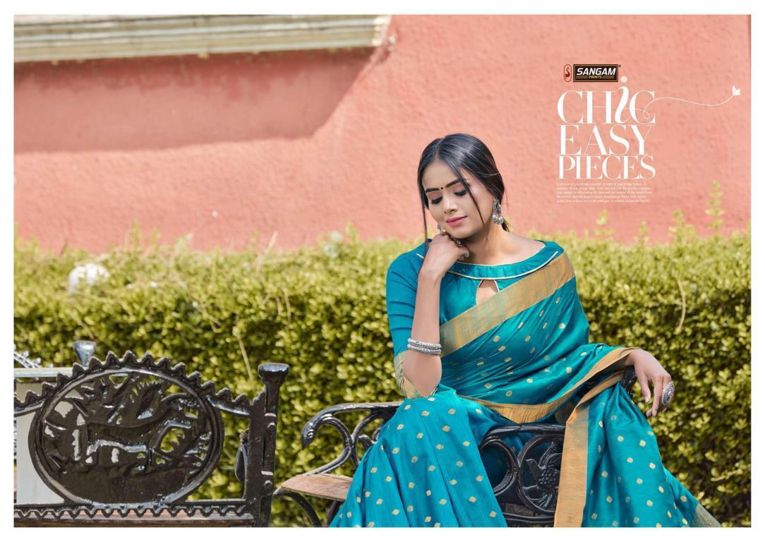 Sangam Presents Tara Sitara Vol-3 Handloom Silk Saree With Zari Weaving