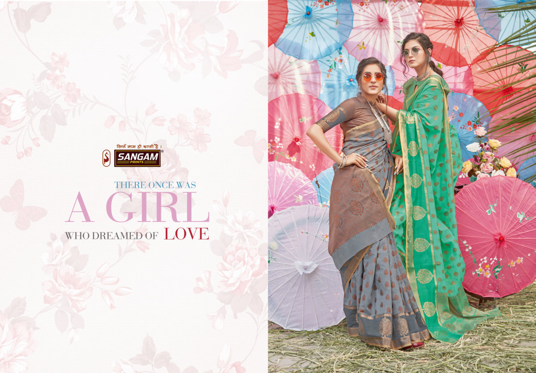 Sangam Presents Sudha Cotton Handloom Saree With Zari Weaving