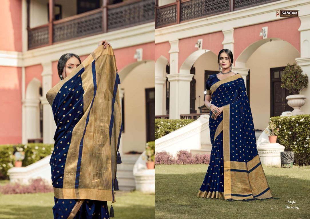 Sangam Presents Tara Sitara Vol-3 Handloom Silk Saree With Zari Weaving