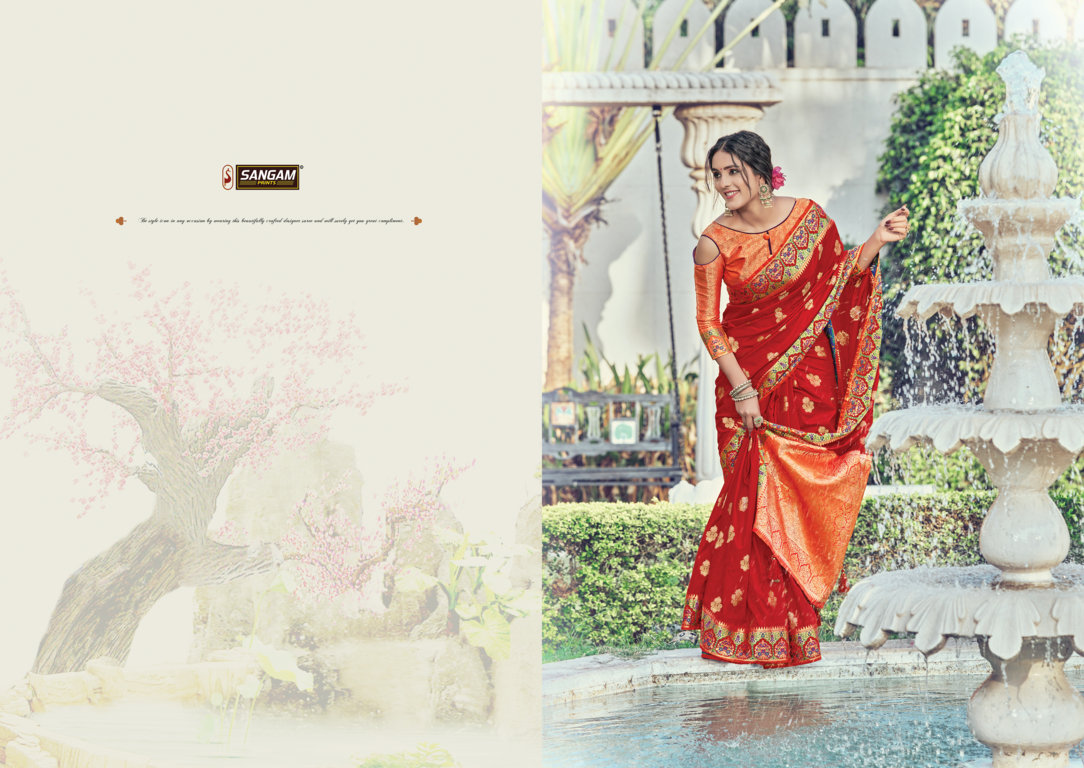 Sangam Presents Chand Chakori Zari Weaving Pure Silk Sarees