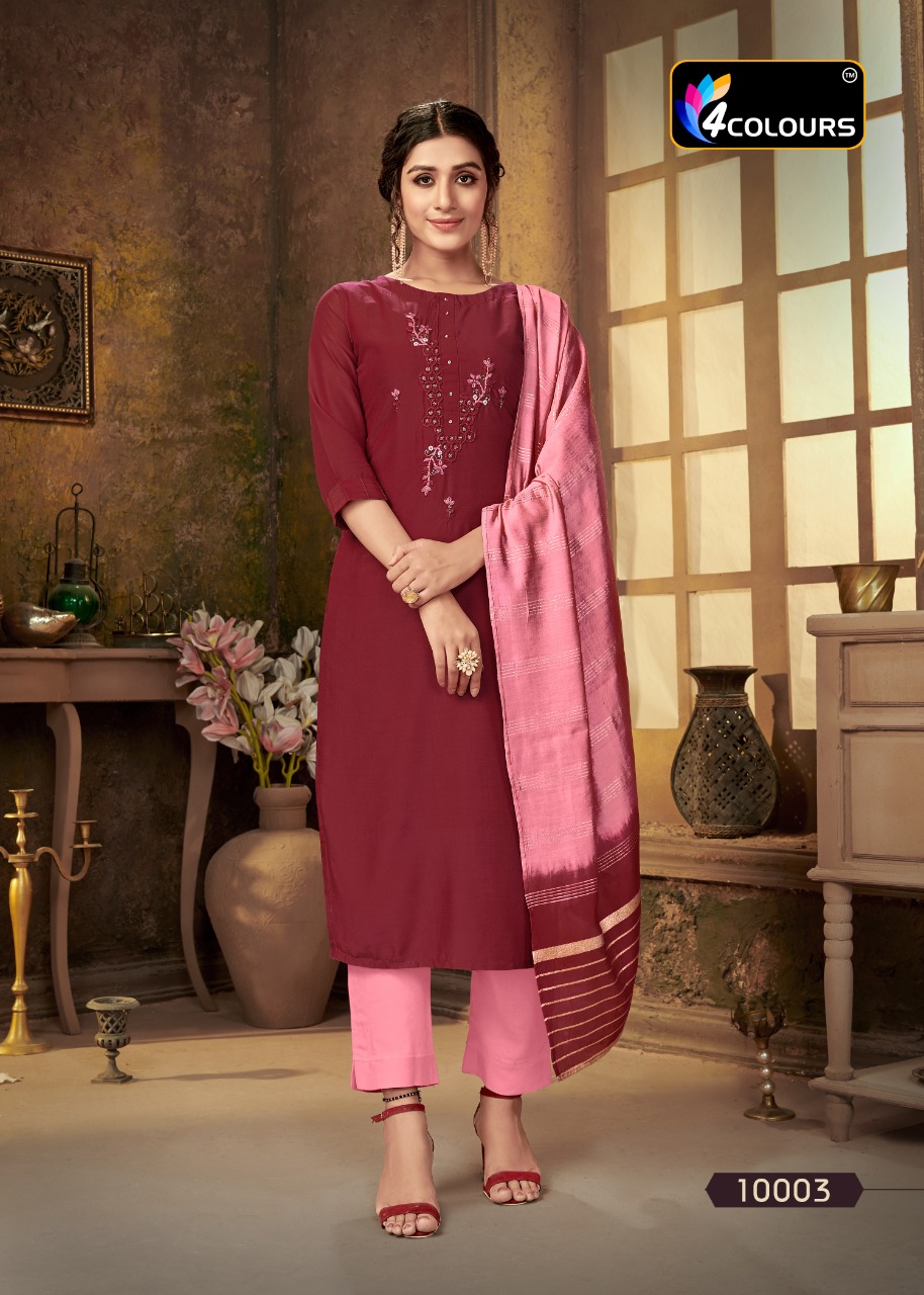 4 Colours Pulseberry Ladies Readymade Kurtis Online Shopping