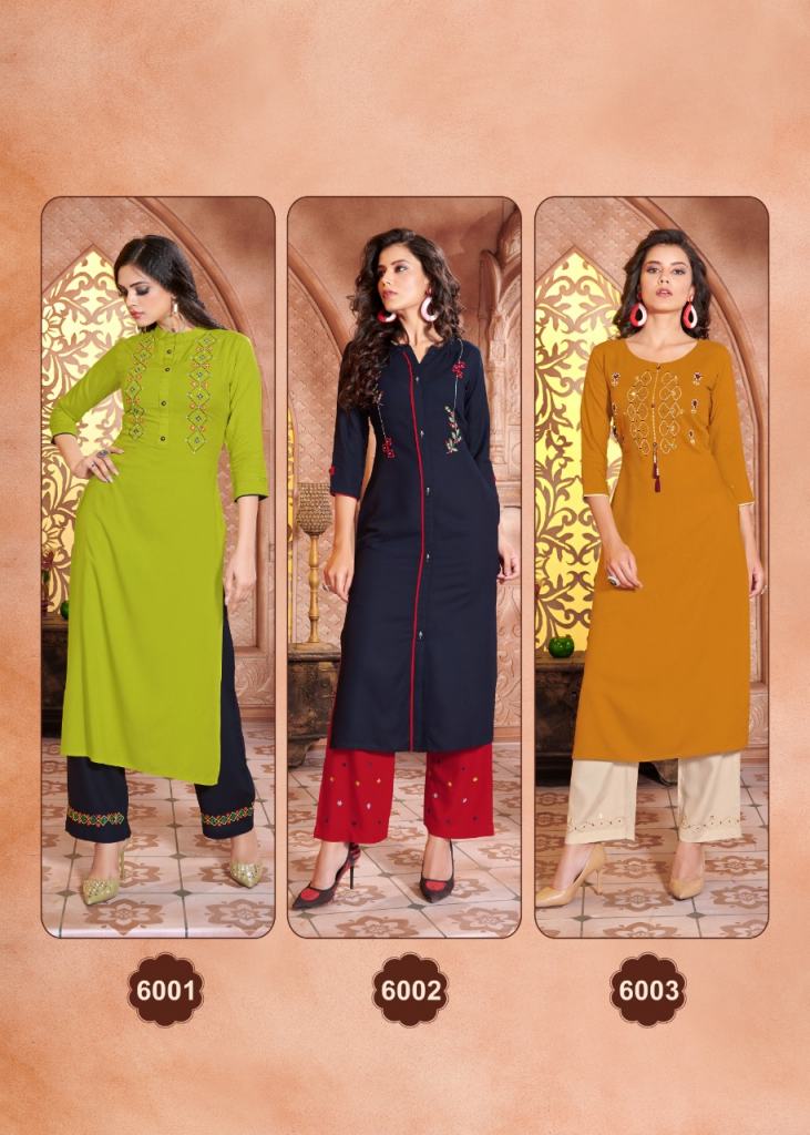 4 Colours Vintage Designer Kurtis With Bottom At Wholesale Price