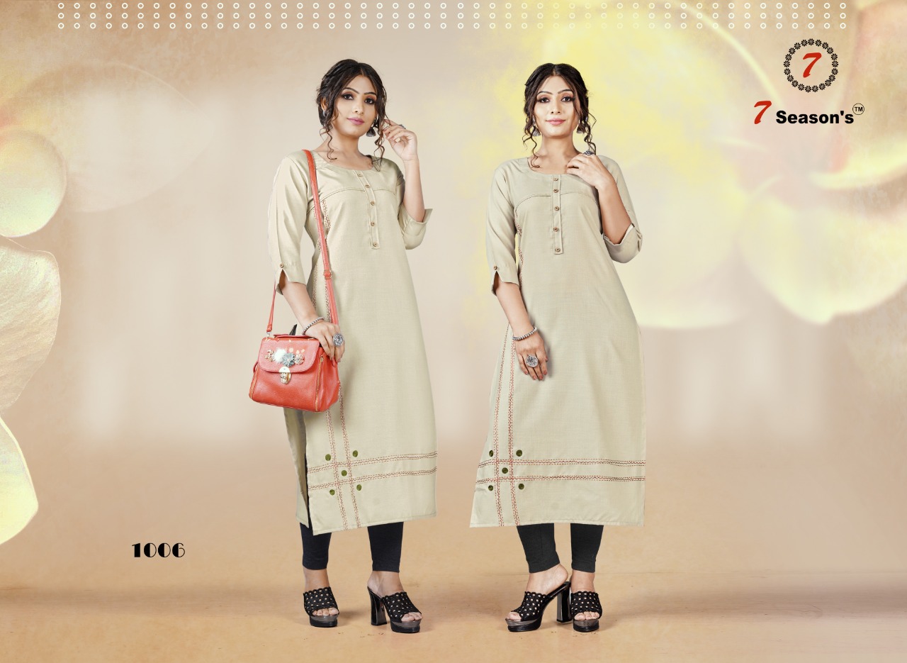 7season's Harmony Cotton Kurtis Wholesale In Surat