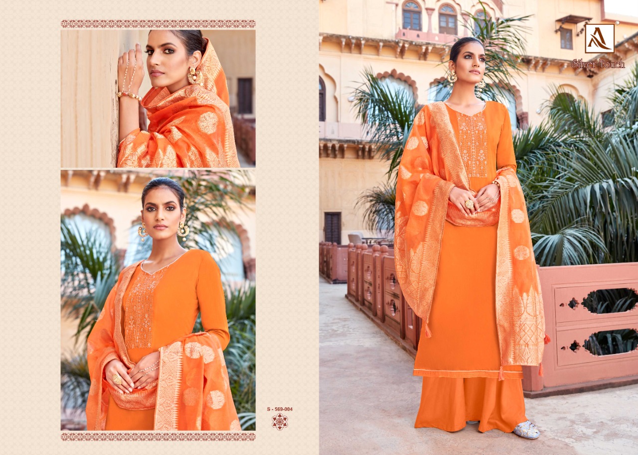 Alok Silver Touch Ladies Cotton Dress Materials In Wholesale