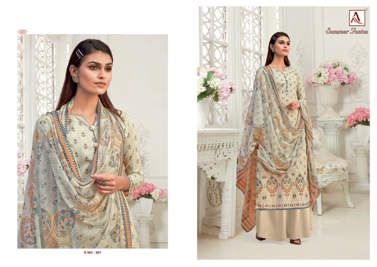 Alok Summer Fusion Pure Cotton Handloom Dress Material 2021