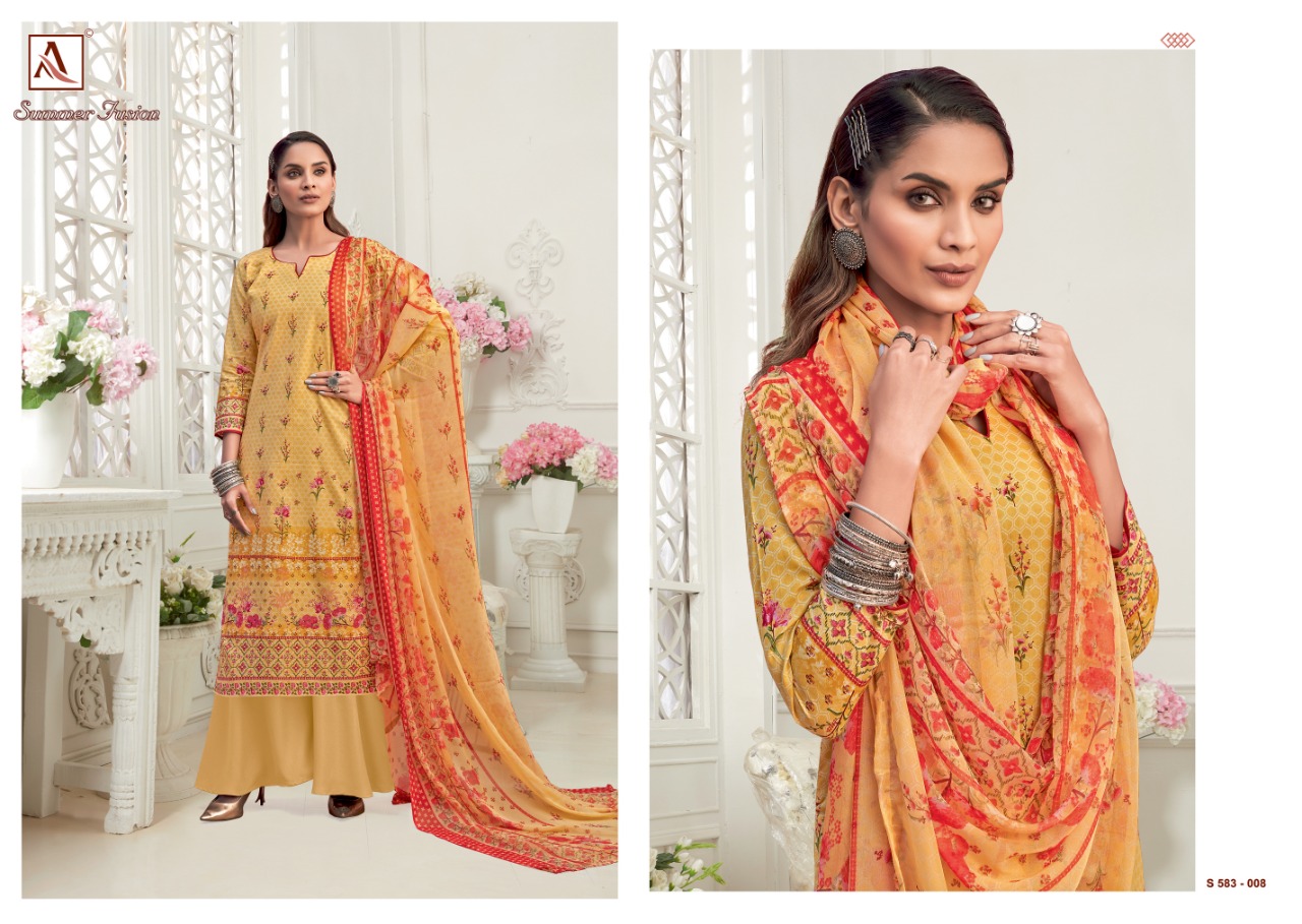 Alok Summer Fusion Pure Cotton Handloom Dress Material 2021