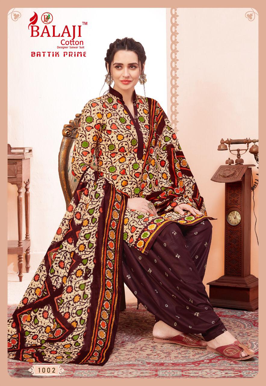 Balaji Presents Battik Prime Vol 1 Pure Printed Cotton Dress  Material