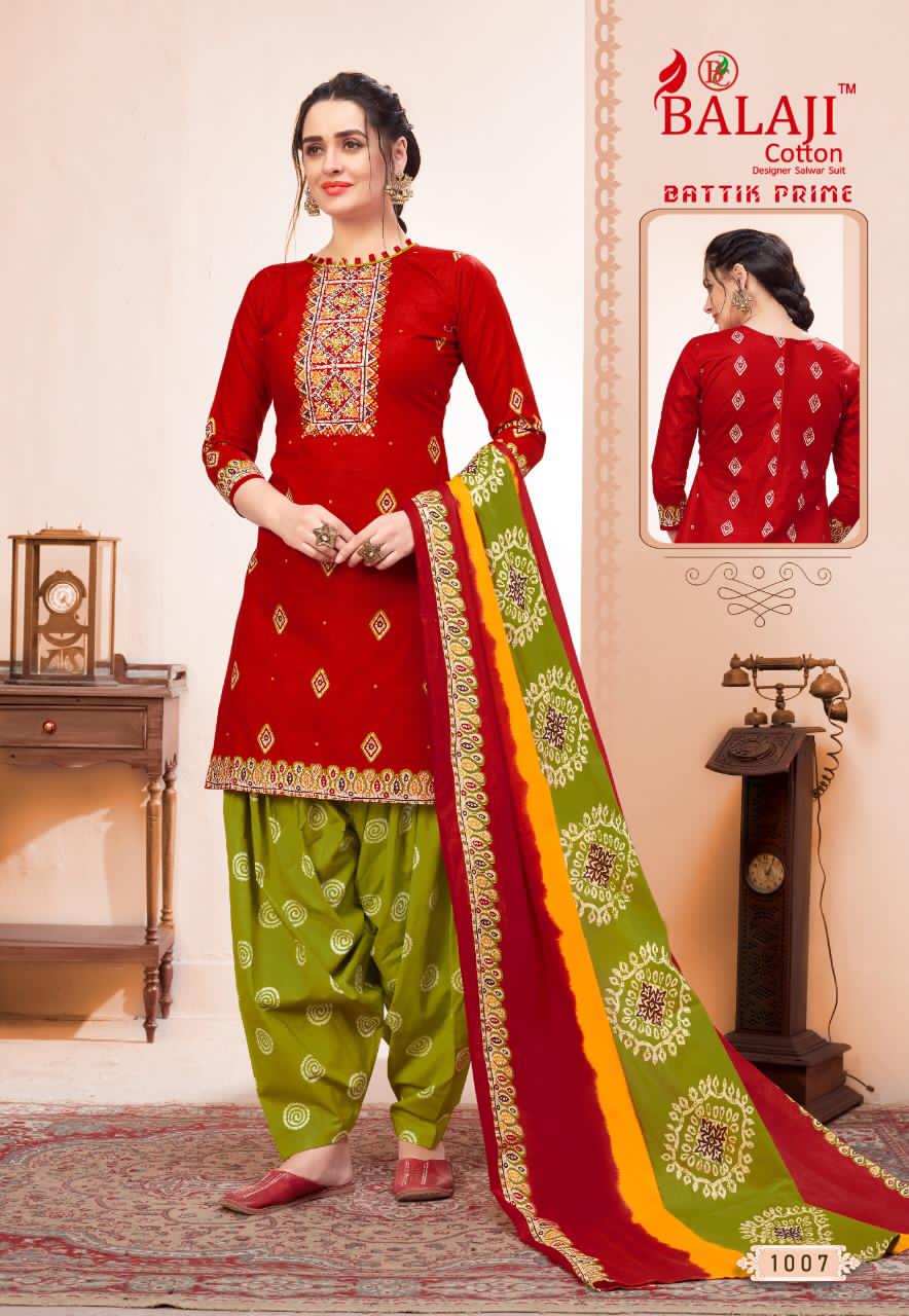 Balaji Presents Battik Prime Vol 1 Pure Printed Cotton Dress  Material