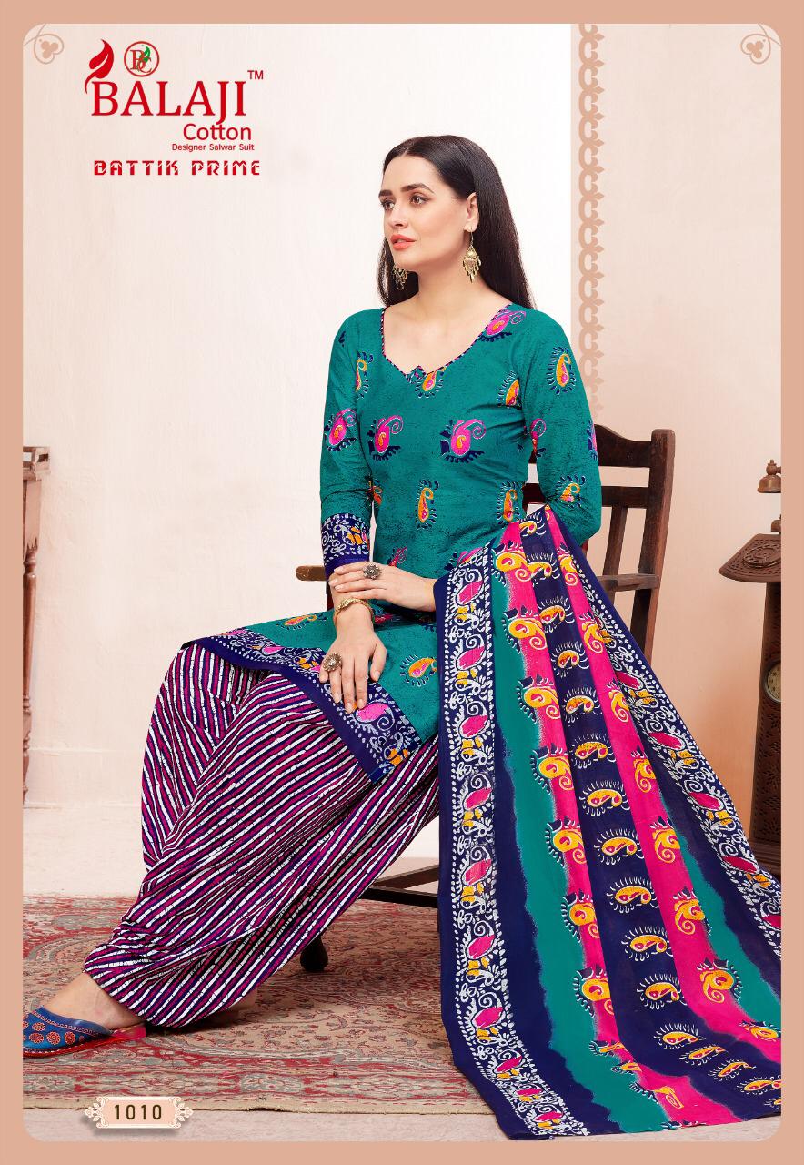 Balaji Presents Battik Prime Vol 1 Pure Printed Cotton Dress  Material