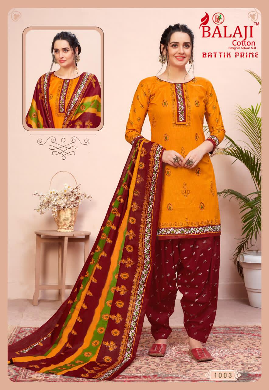 Balaji Presents Battik Prime Vol 1 Pure Printed Cotton Dress  Material