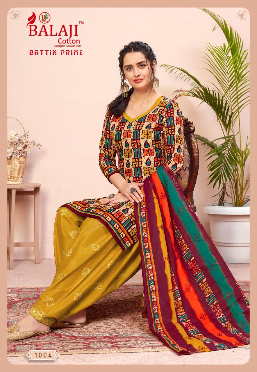 Balaji Presents Battik Prime Vol 1 Pure Printed Cotton Dress  Material