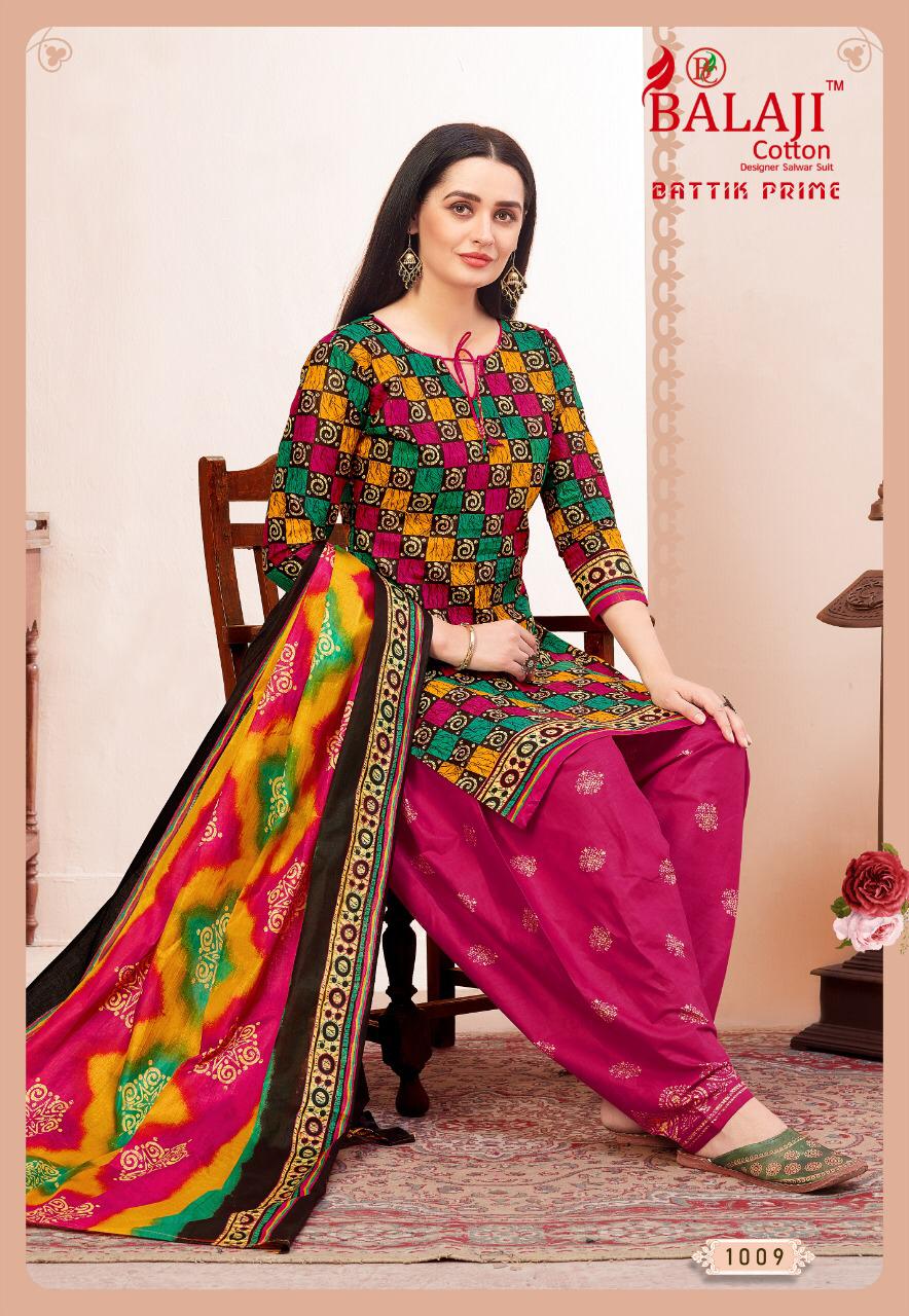 Balaji Presents Battik Prime Vol 1 Pure Printed Cotton Dress  Material