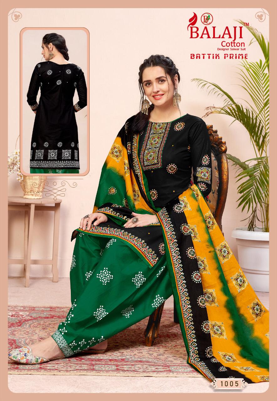 Balaji Presents Battik Prime Vol 1 Pure Printed Cotton Dress  Material
