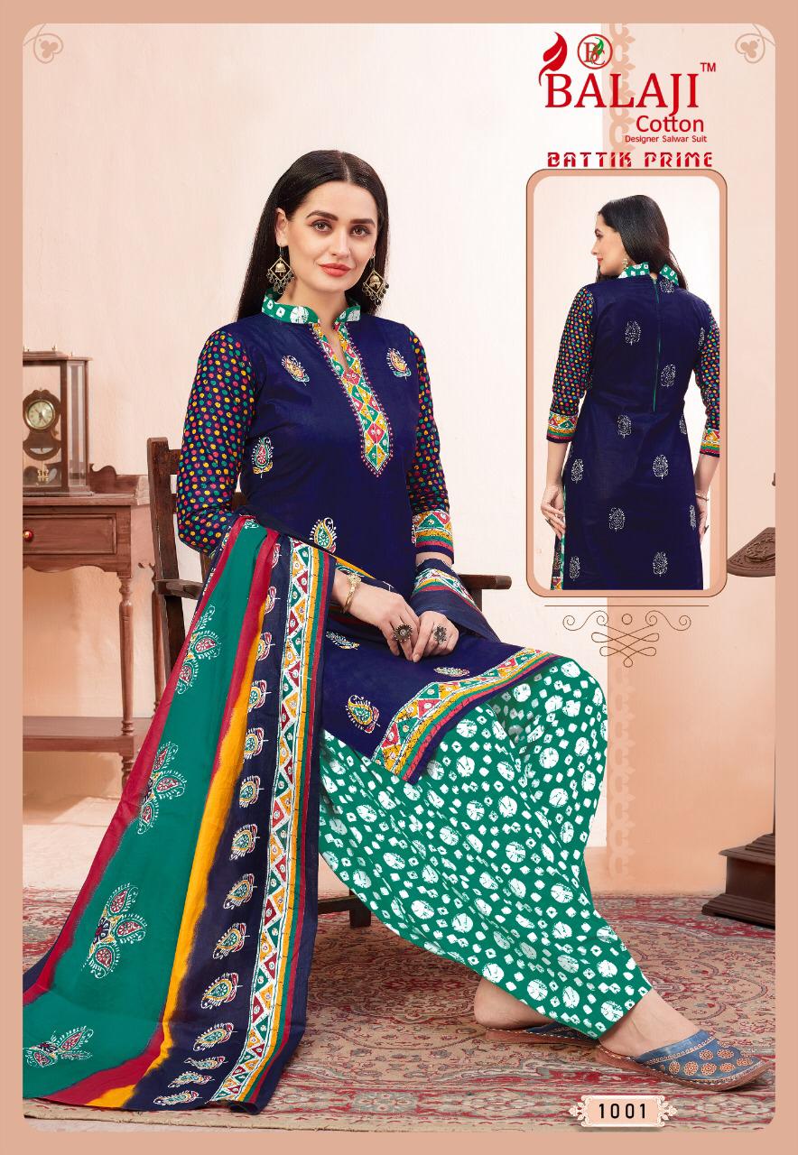 Balaji Presents Battik Prime Vol 1 Pure Printed Cotton Dress  Material