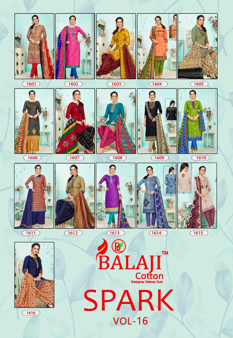 Balaji Cotton Spark  Vol 16 Cotton Printed Dress Material Wholesale