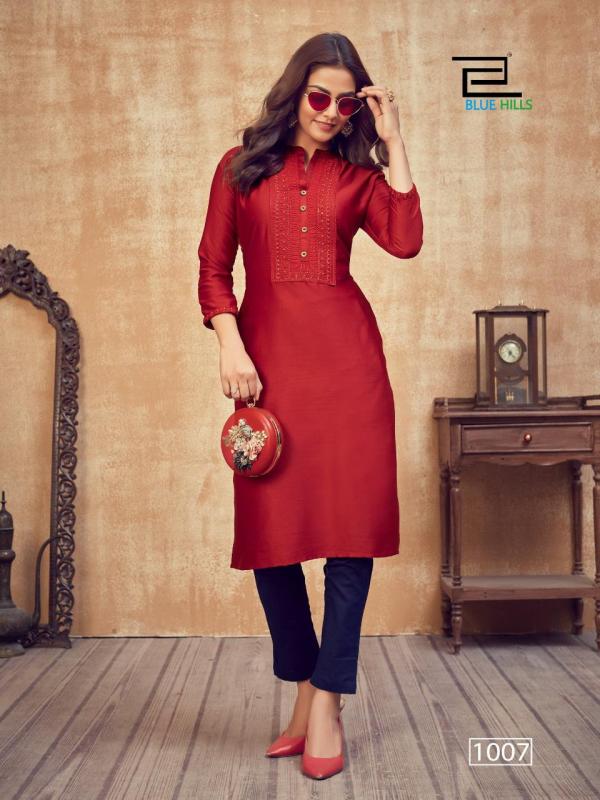 Blue Hills Launching Solid Vol 1 Straight Cut Kurtis Shopping