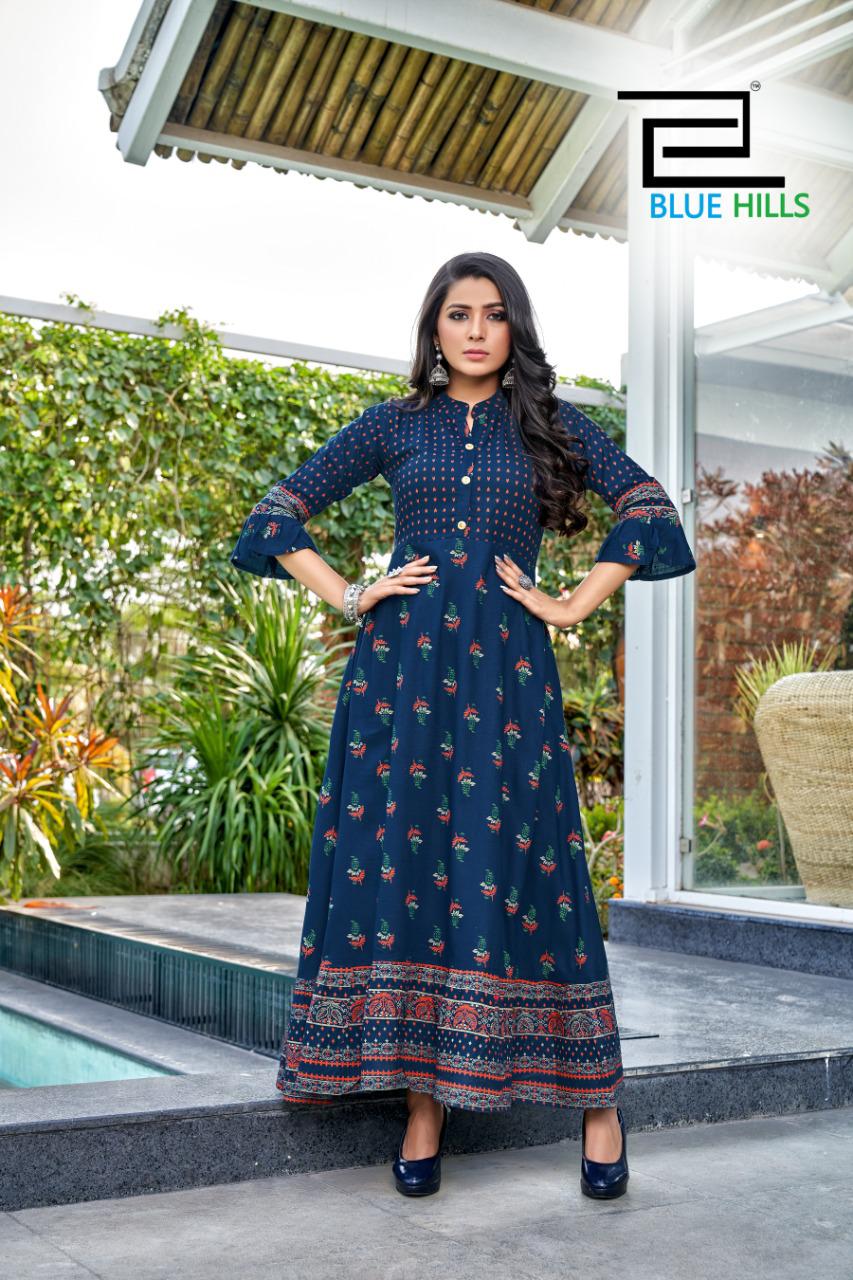 Blue Hills Leela Vol 2 Rayon Printed Kurtis Catalogue Manufacturer, India
