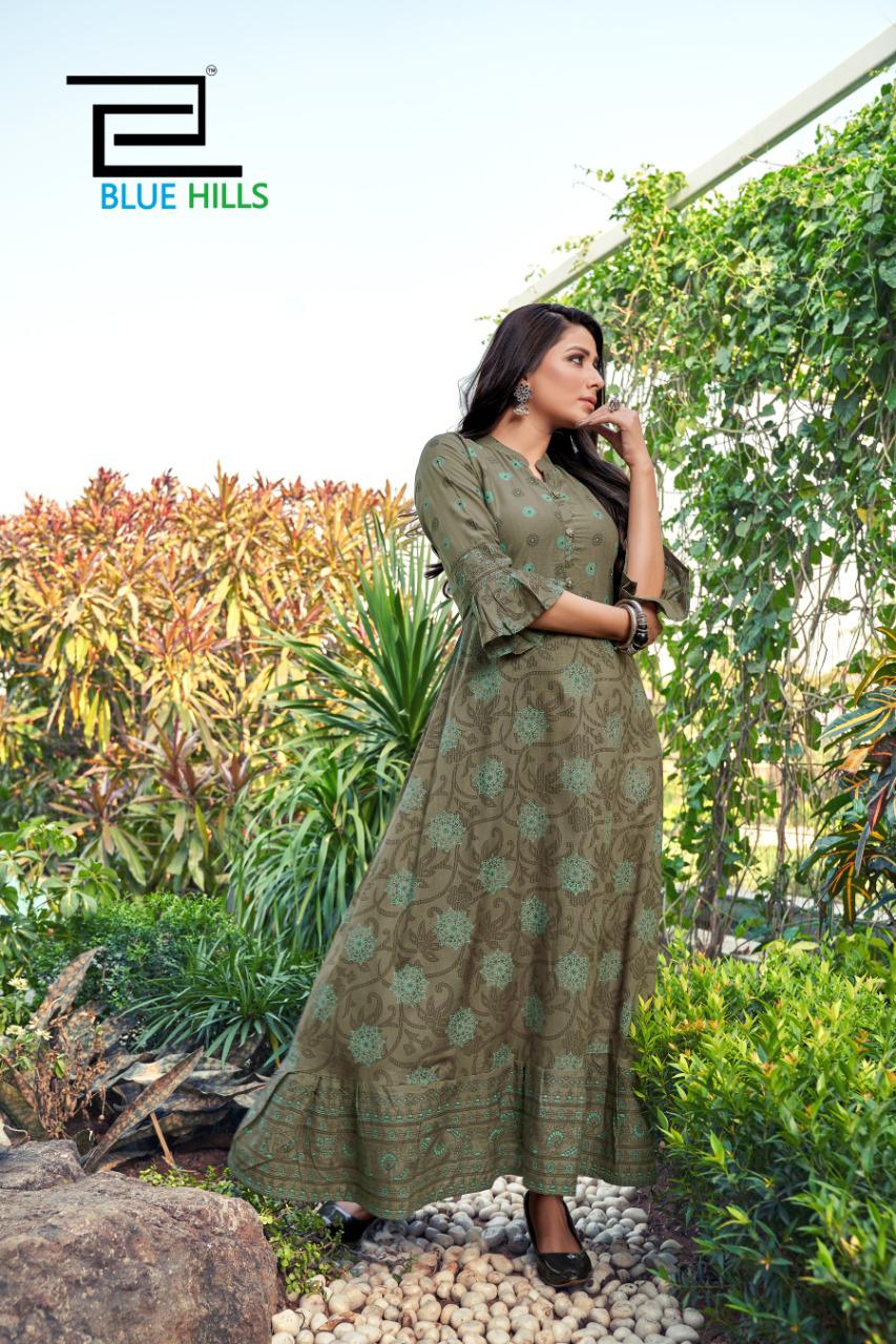 Blue Hills Leela Vol 2 Rayon Printed Kurtis Catalogue Manufacturer, India