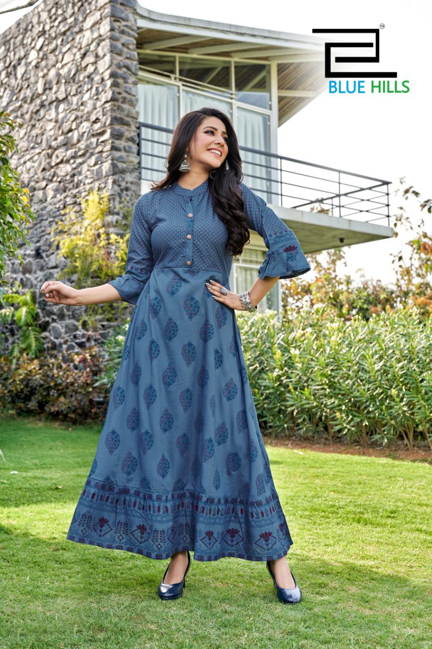 Blue Hills Leela Vol 2 Rayon Printed Kurtis Catalogue Manufacturer, India