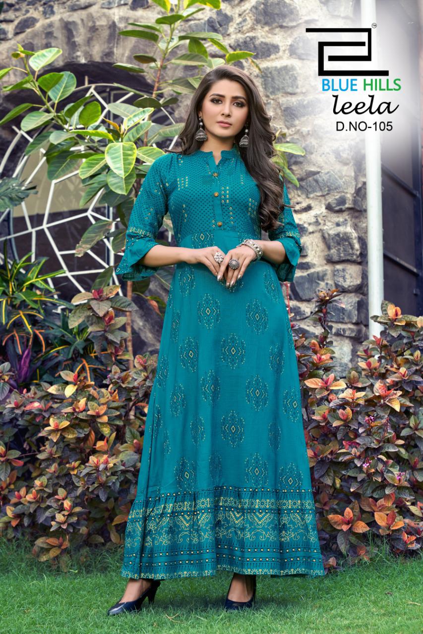 Blue Hills Leela Vol 2 Rayon Printed Kurtis Catalogue Manufacturer, India