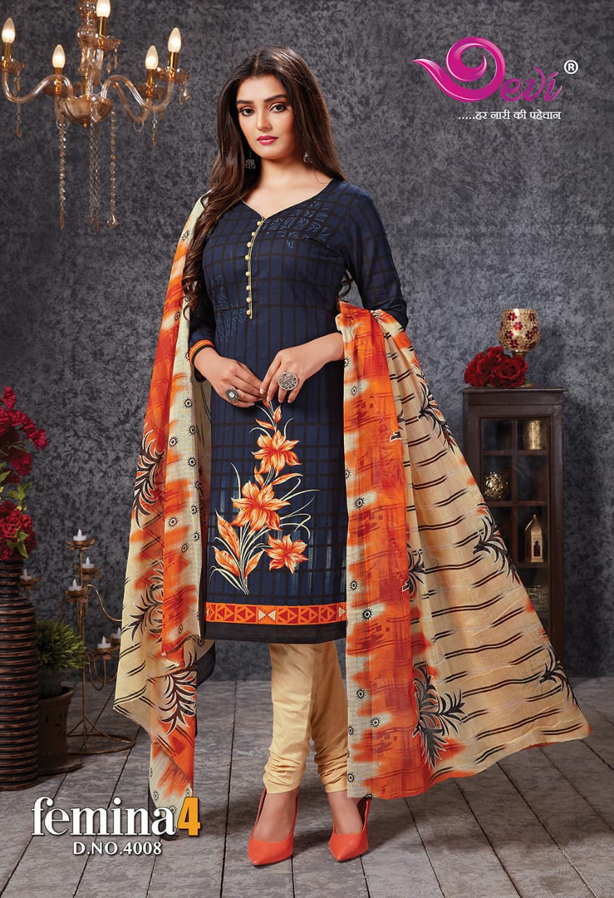Devi Presents Femina Vol 4  Cotton Dress Material Online