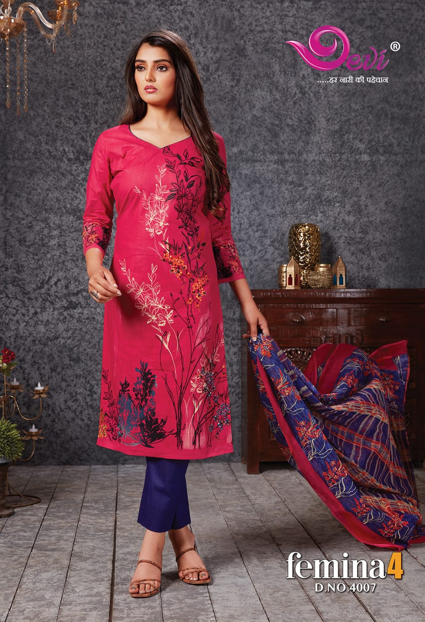 Devi Presents Femina Vol 4  Cotton Dress Material Online