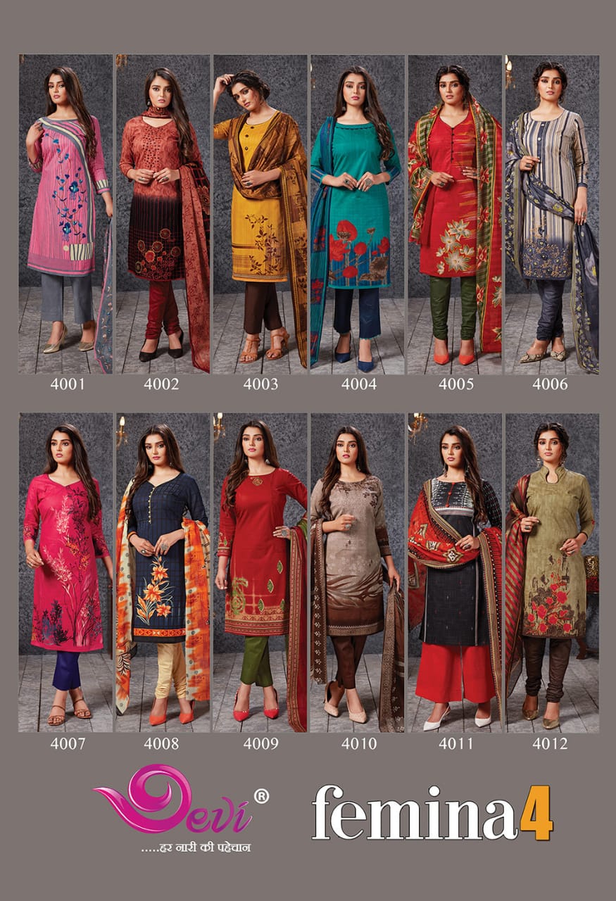 Devi Presents Femina Vol 4  Cotton Dress Material Online