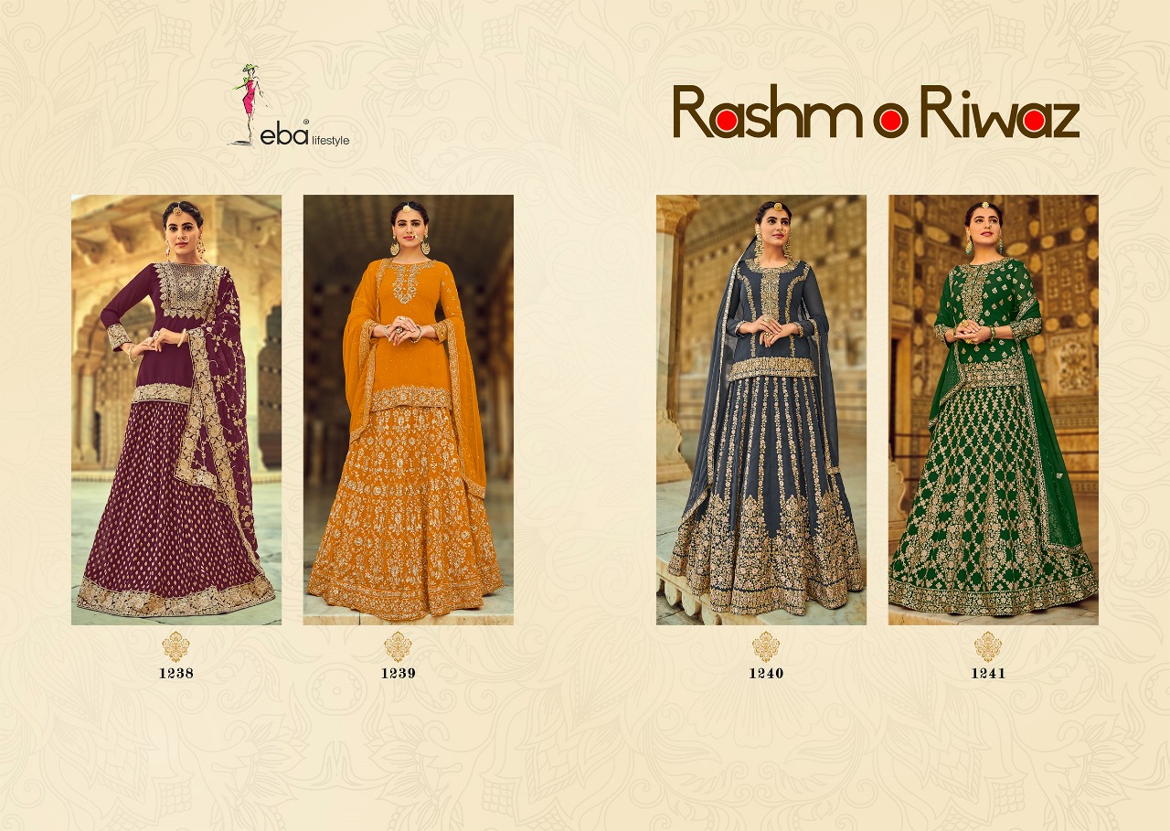 Eba Rasham O Riwaz Designer Eid Salwar Kameez Wholesale Catalog