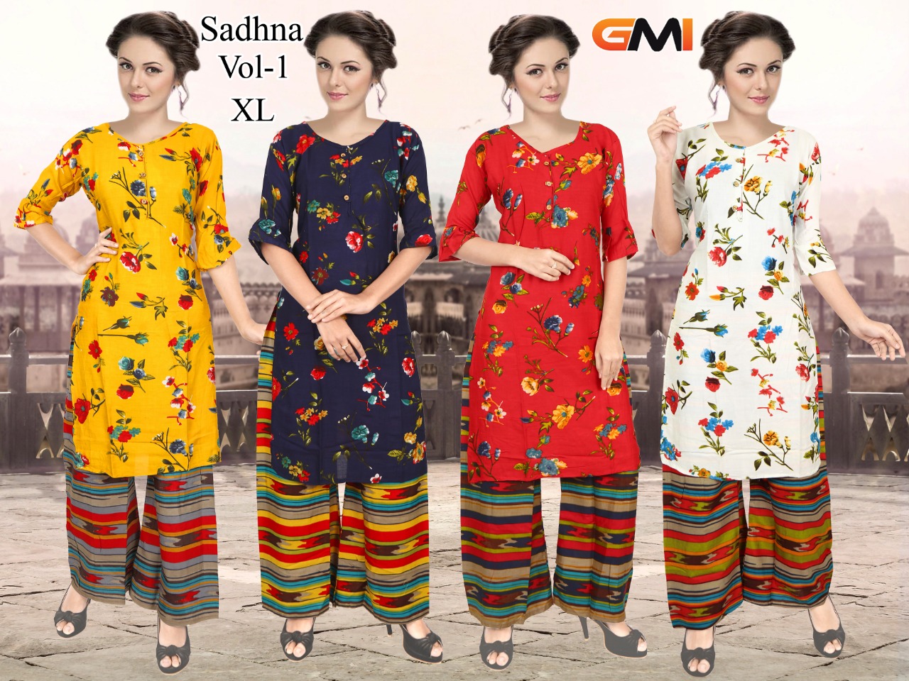 Fc Presents Sadhna Vol 1 Casual Wear Printed  Kurti With Bottom
