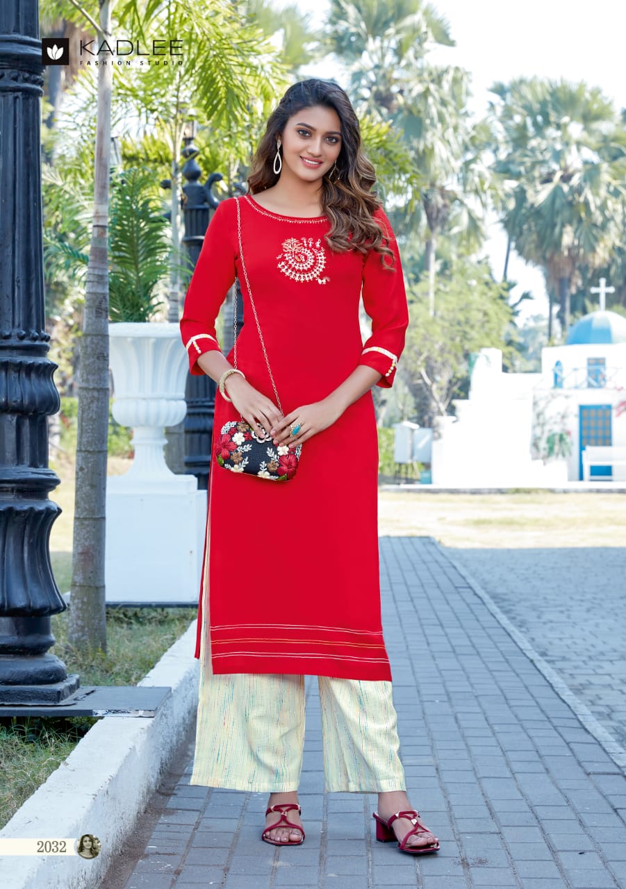 Designer White Kurta & Red Palazzo with Red Dupatta [Available] - ALL –  Navastrani Boutique