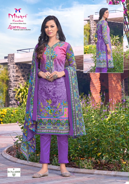 Mishri Lawn Cotton Vol 6  Buy Printed Dress Materials At Wholesale Price In India.