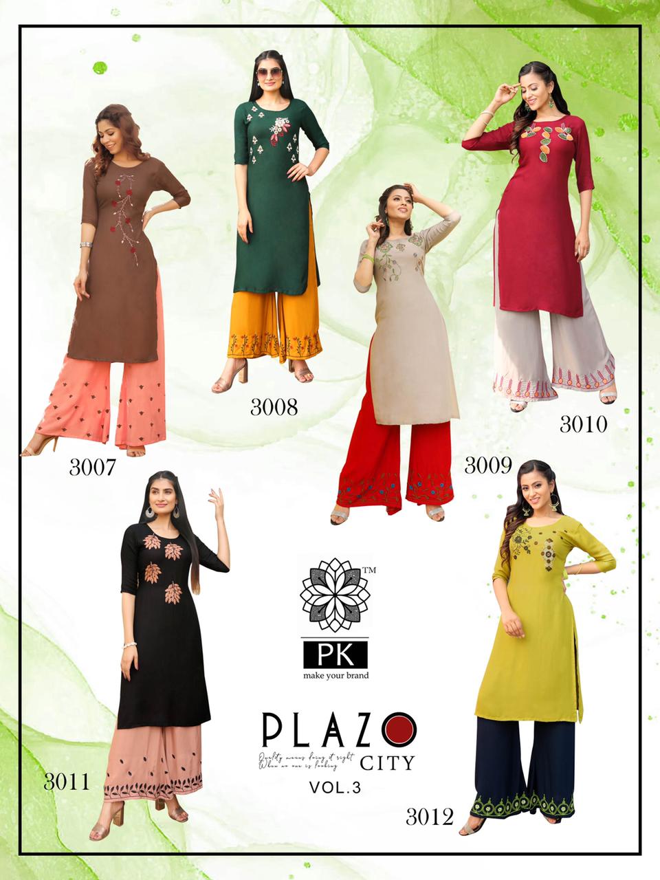 Staggering Red & Yellow Rayon Printed Ready Made Plazo & Kurti - RJ Fashion