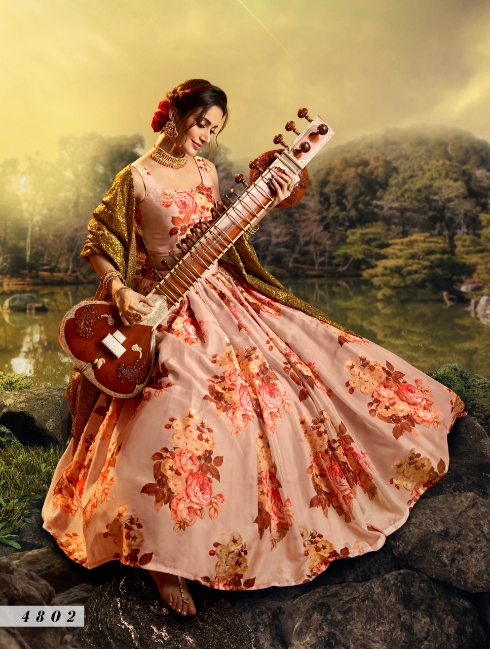 Peach 4802 Designer Lehenga Choli