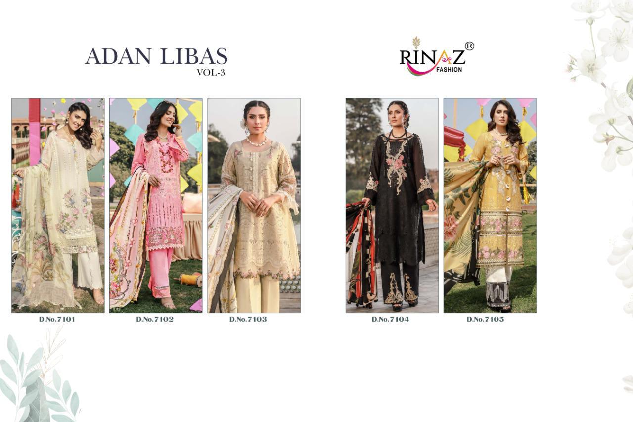 Rinaz Adan Libas Vol 3 Hit List Designer Wholesale Salwar Suits Catalogue