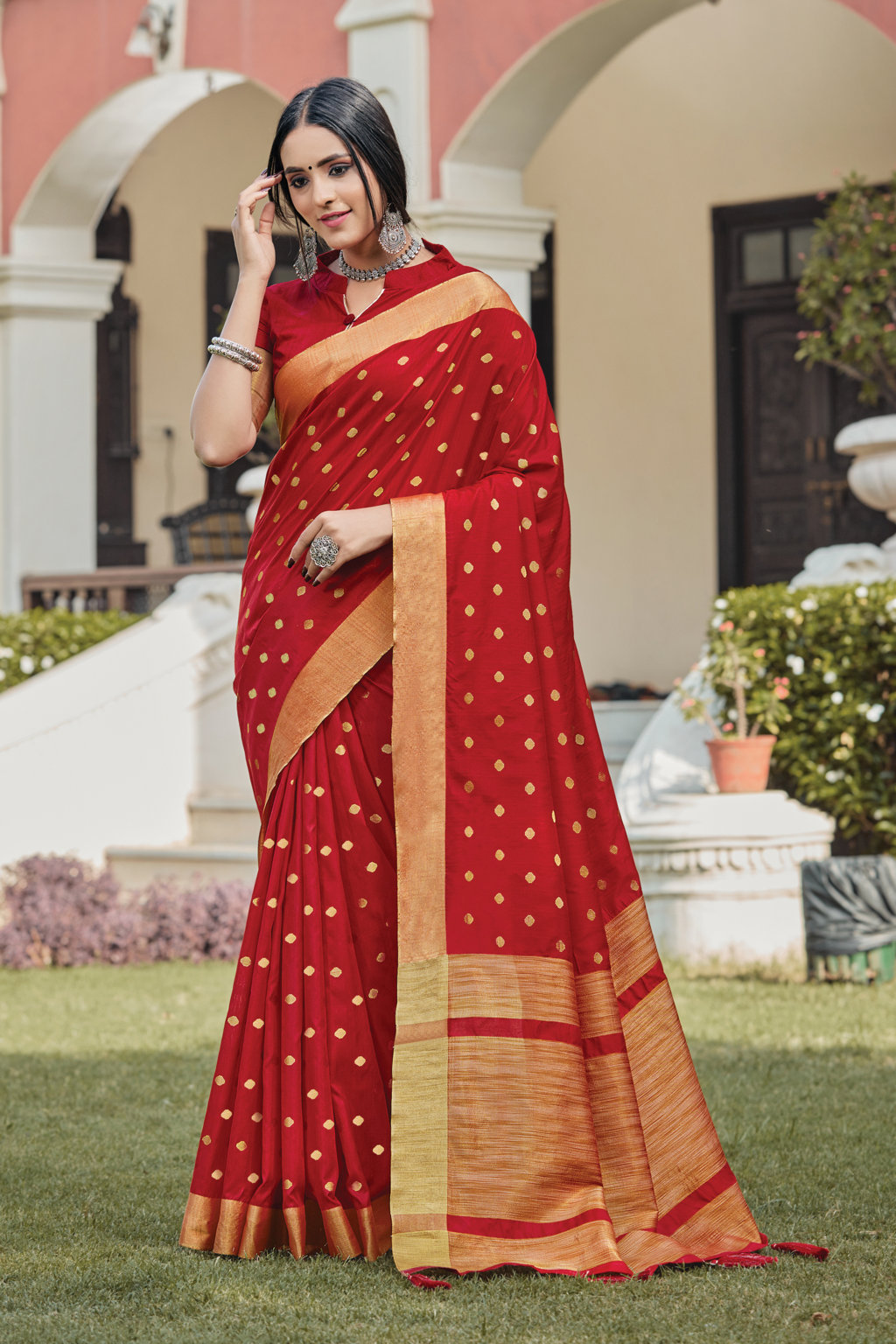 Sangam Presents Tara Sitara Vol-3 Handloom Silk Saree With Zari Weaving