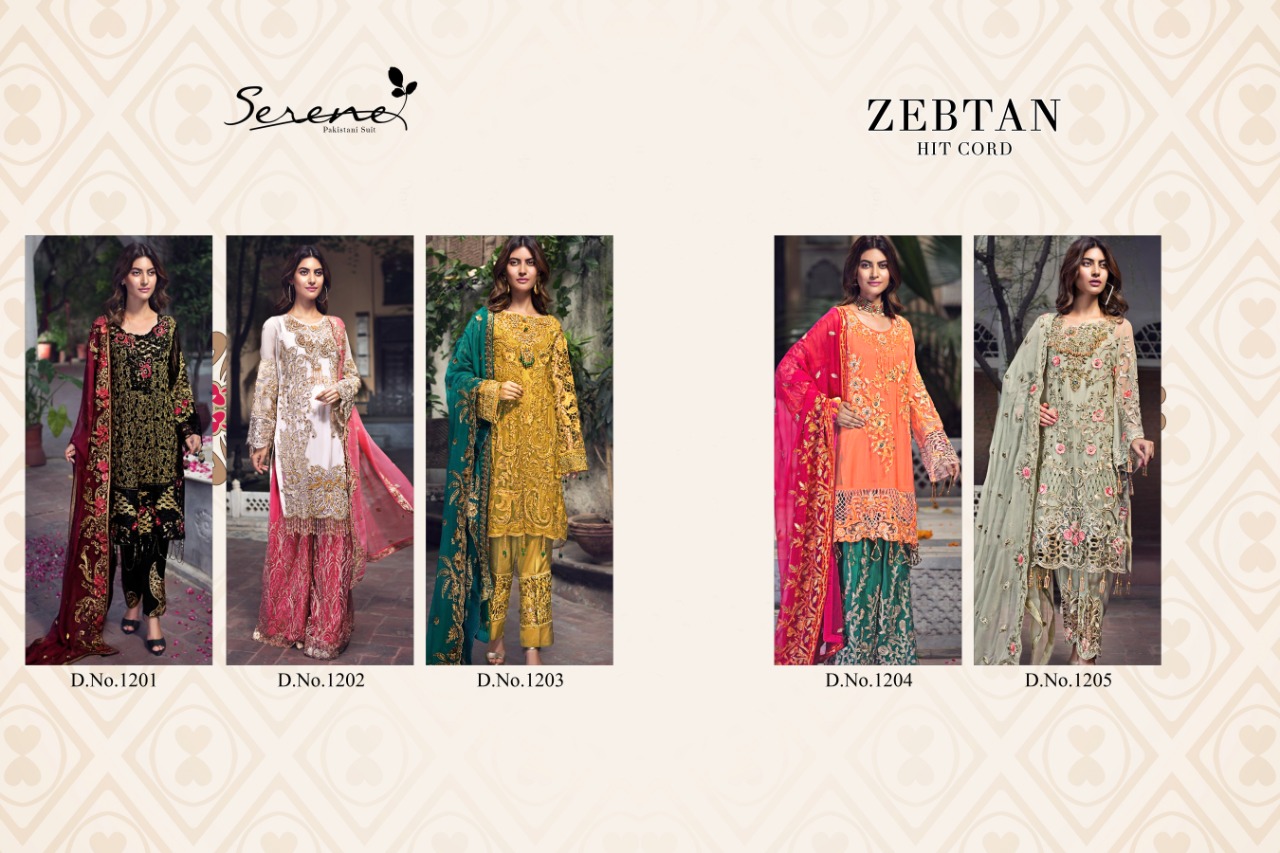 Serene Zebtan Pakistani Suits In Wholesale Price