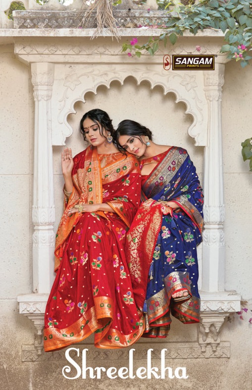 Sangam Presents Shreelekha Pure Soft Silk Sarees