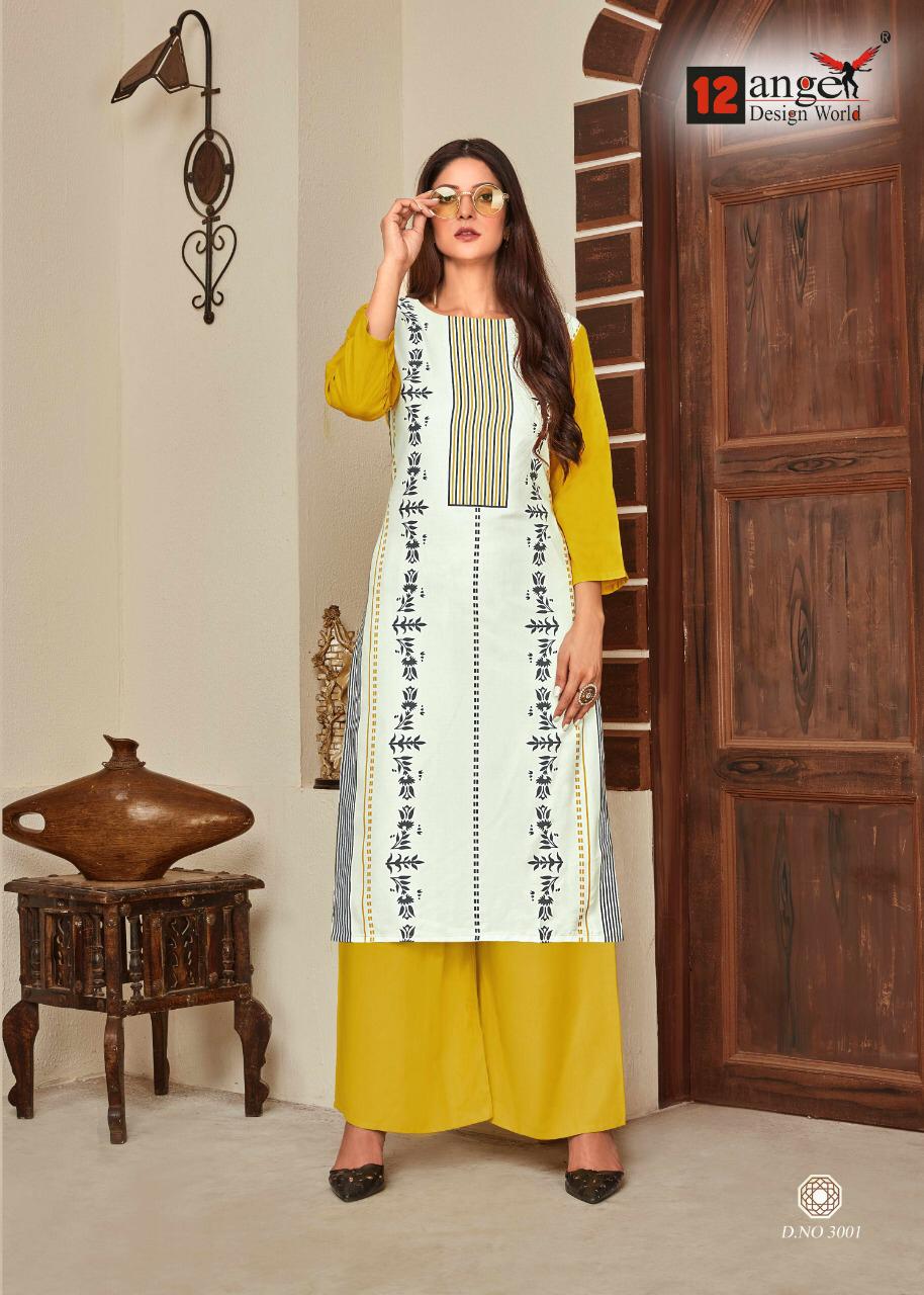 12 Angel  Heritage Vol 8  Kurti With Plazzo  Manufacturer Designer Kurti Catalog