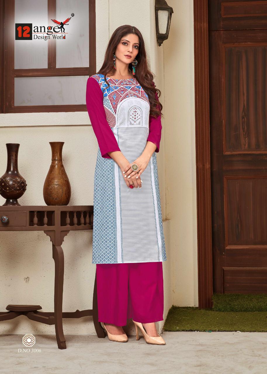 12 Angel  Heritage Vol 8  Kurti With Plazzo  Manufacturer Designer Kurti Catalog