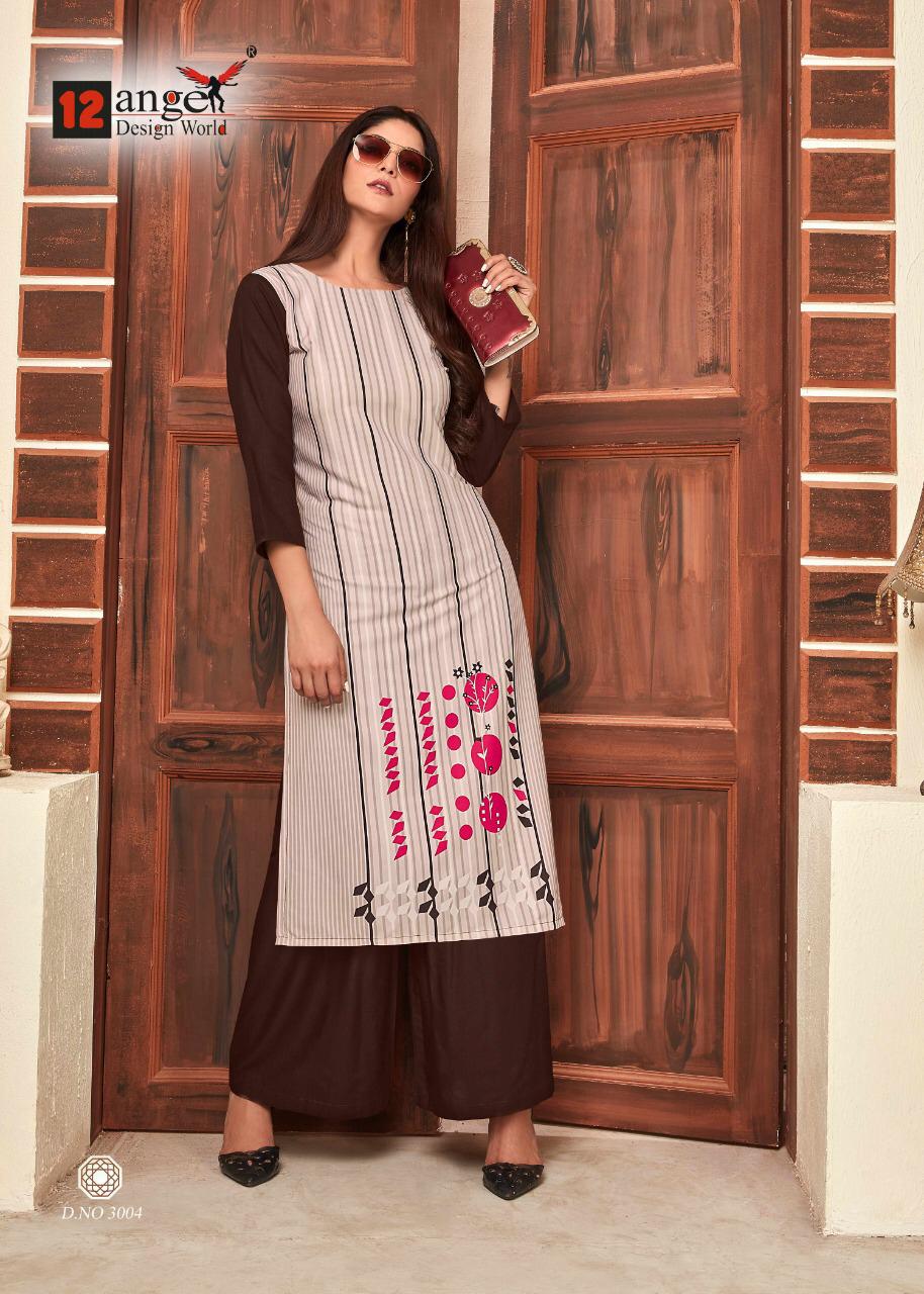 12 Angel  Heritage Vol 8  Kurti With Plazzo  Manufacturer Designer Kurti Catalog