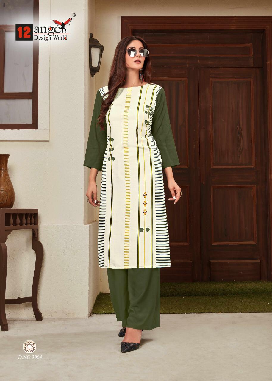 12 Angel  Heritage Vol 8  Kurti With Plazzo  Manufacturer Designer Kurti Catalog