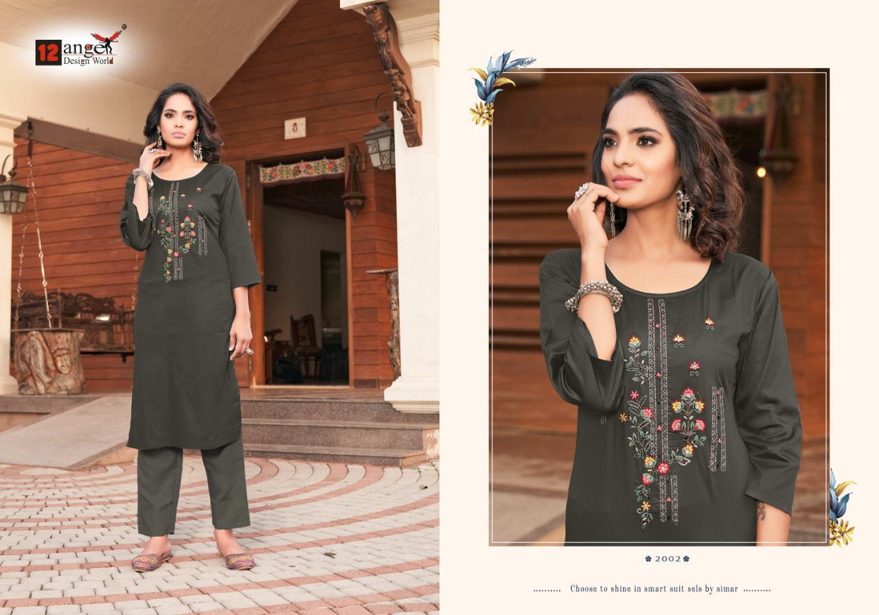 12 Angel Red Rose Jam Cotton Embroidery Kurti Wholesale  Manufacturers Kurti Catalog
