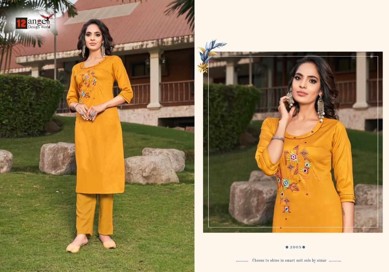 12 Angel Red Rose Jam Cotton Embroidery Kurti Wholesale Manufacturers kurti catalog 8